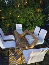 Glass Top Stunning Table And 6