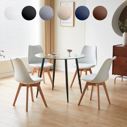 Dining table and chairs - table, 4