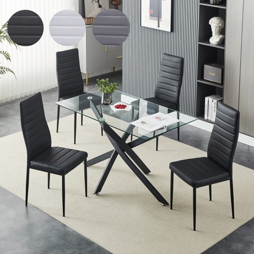 Dining table and chairs - table, set