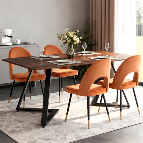 4pcs velvet dining chairs - 4pcs,