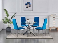 Dining Table Set Round Glass