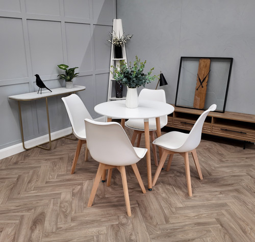 80cm round dining table - round, 4