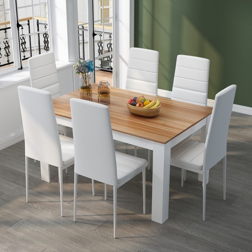 Oak dining table and - table, white