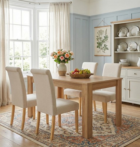 Dining table set oak - dining, set,