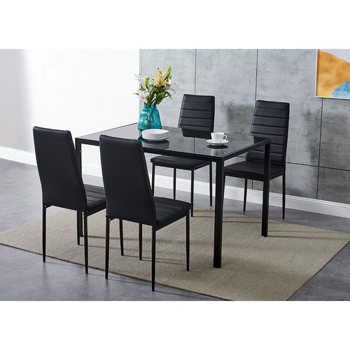 Black grey white - dining, table
