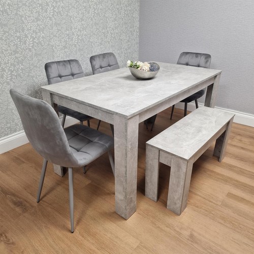 Grey dining table set and - grey,